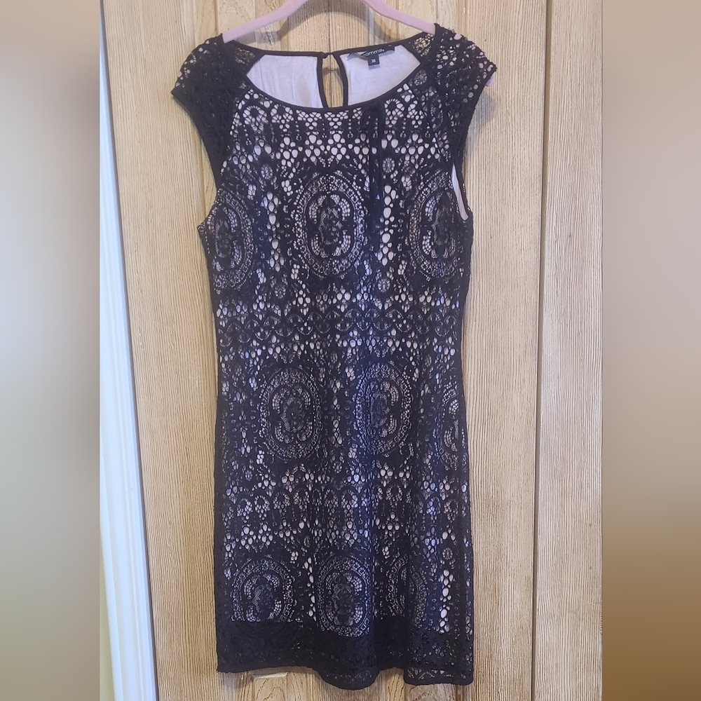 Comma Overlay  Black Dress